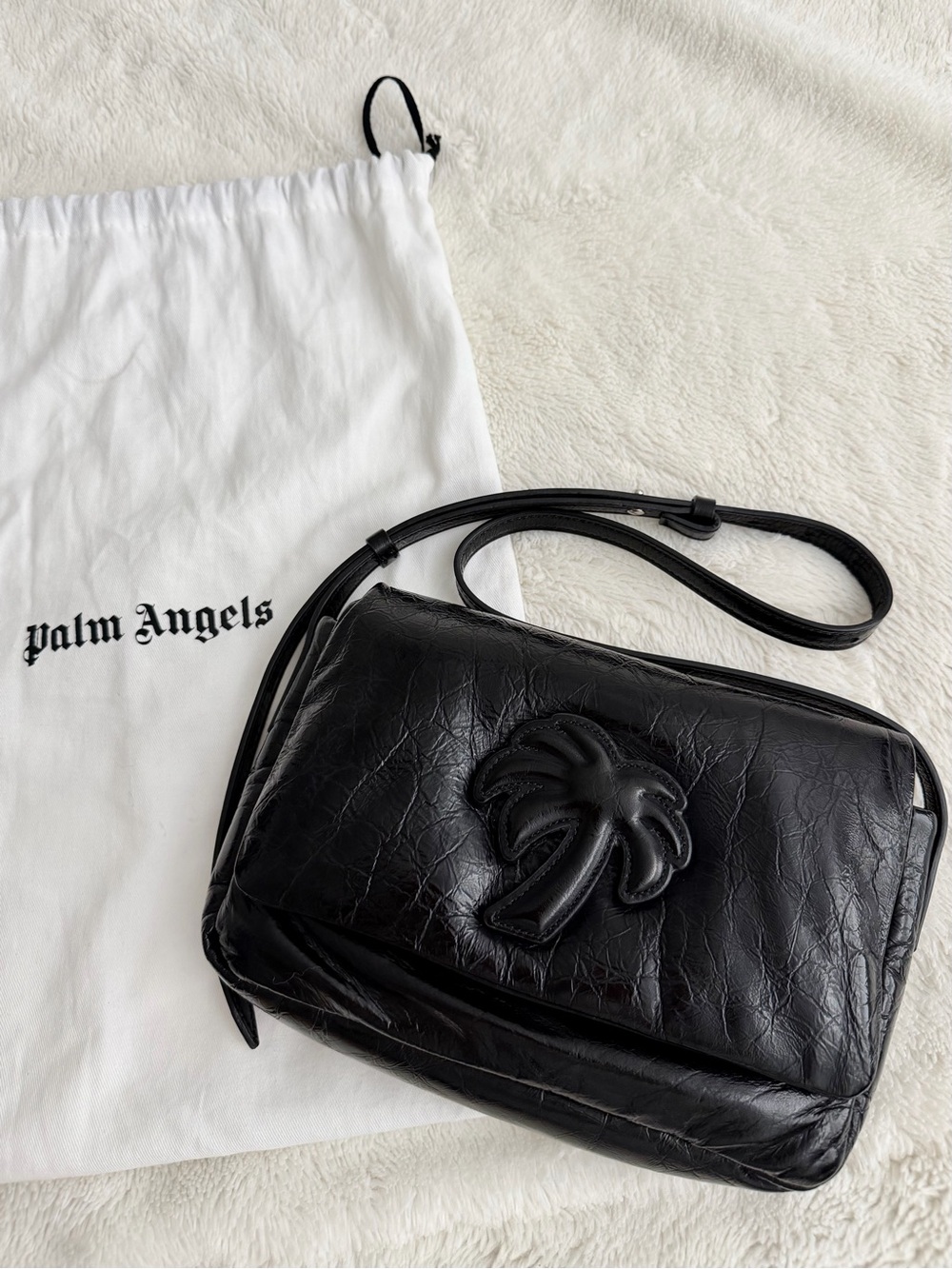 Palm Angels Black Palm Tree Crossbody Bag